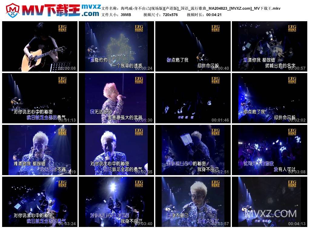 海鸣威-身不由己(现场版)[声道版]_国语_流行歌曲_MA204823